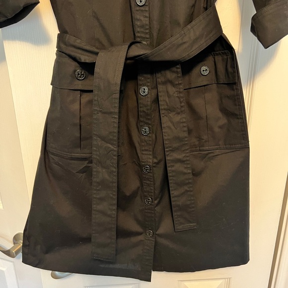 Chicos Black Button-Up Shirt Dress Chicos Size 2 = 12 - Picture 3 of 10